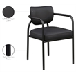 Meridian Furniture Serava Black Vegan Leather Dining Chair (Set of 2)