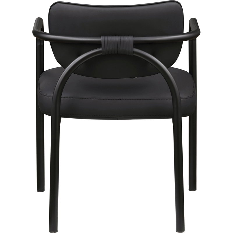 Meridian Furniture Serava Black Vegan Leather Dining Chair (Set of 2)