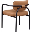 Meridian Furniture Serava Cognac Vegan Leather Dining Chair (Set of 2)