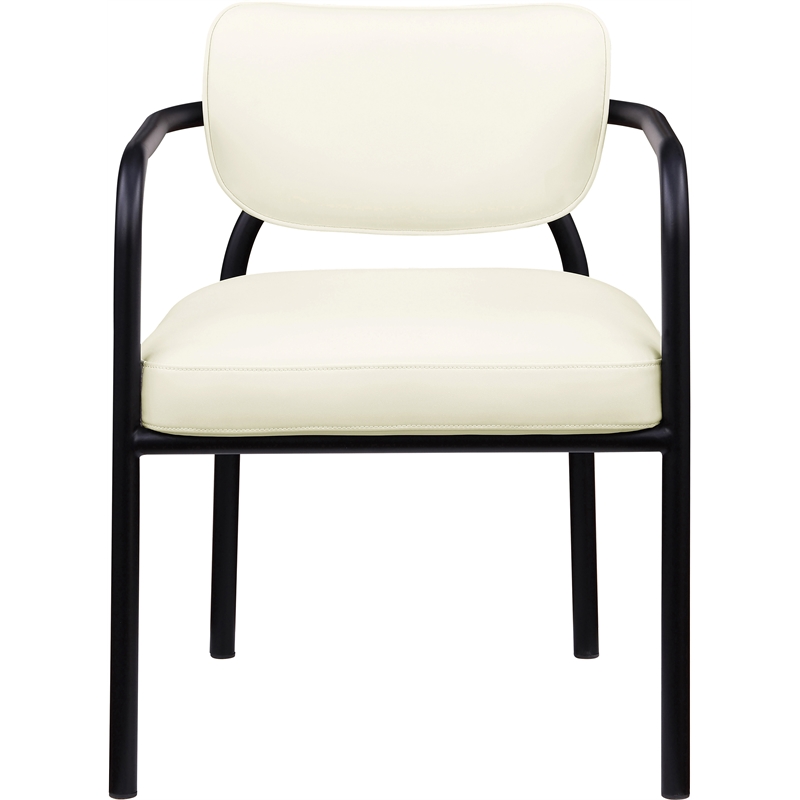 Meridian Furniture Serava Cream Vegan Leather Dining Chair (Set of 2)
