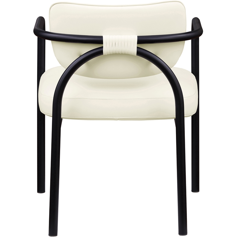 Meridian Furniture Serava Cream Vegan Leather Dining Chair (Set of 2)