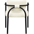 Meridian Furniture Serava Cream Vegan Leather Dining Chair (Set of 2)