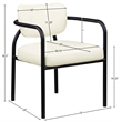 Meridian Furniture Serava Cream Vegan Leather Dining Chair (Set of 2)
