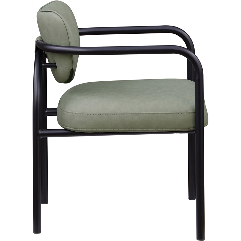 Meridian Furniture Serava Green Vegan Leather Dining Chair (Set of 2)