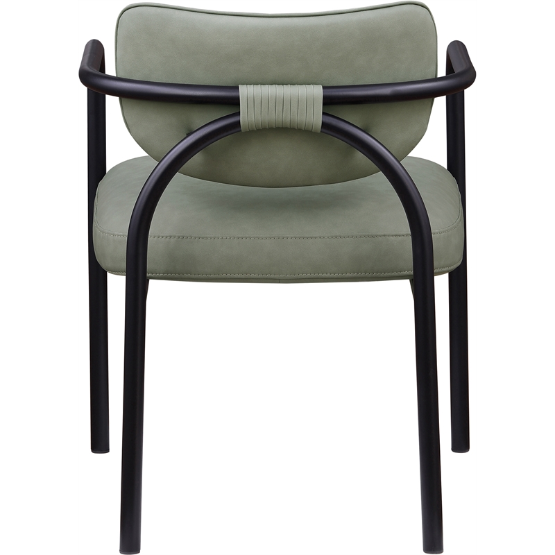 Meridian Furniture Serava Green Vegan Leather Dining Chair (Set of 2)