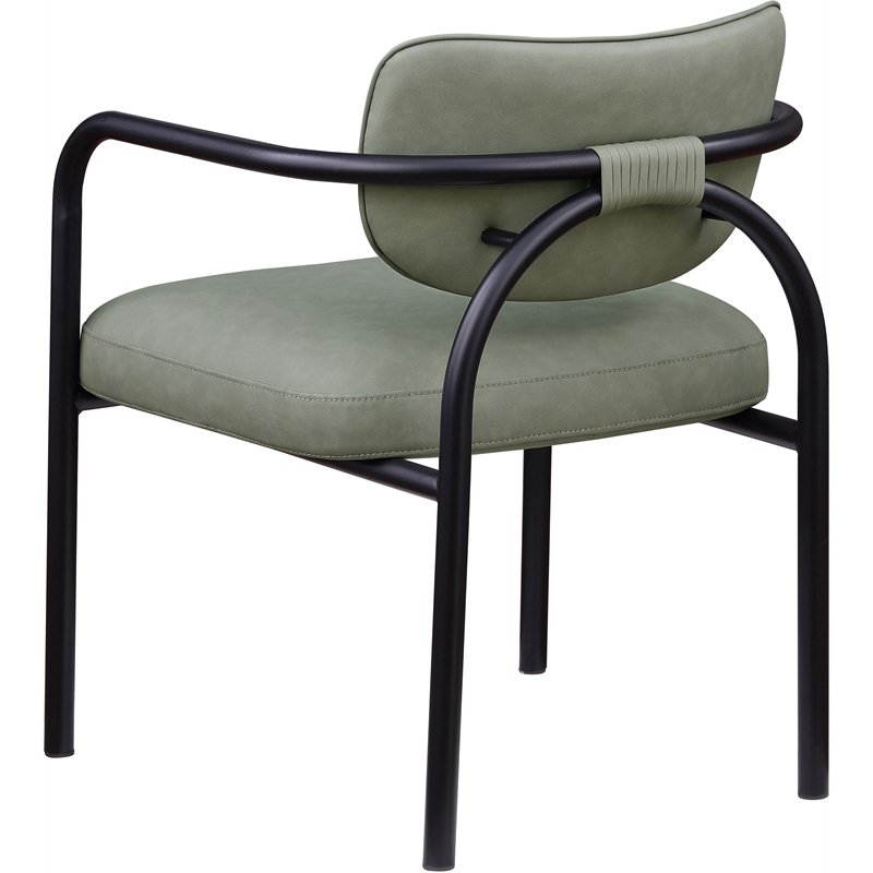 Meridian Furniture Serava Green Vegan Leather Dining Chair (Set of 2)