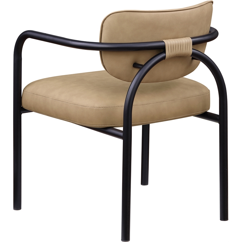 Meridian Furniture Serava Tan Vegan Leather Dining Chair (Set of 2)