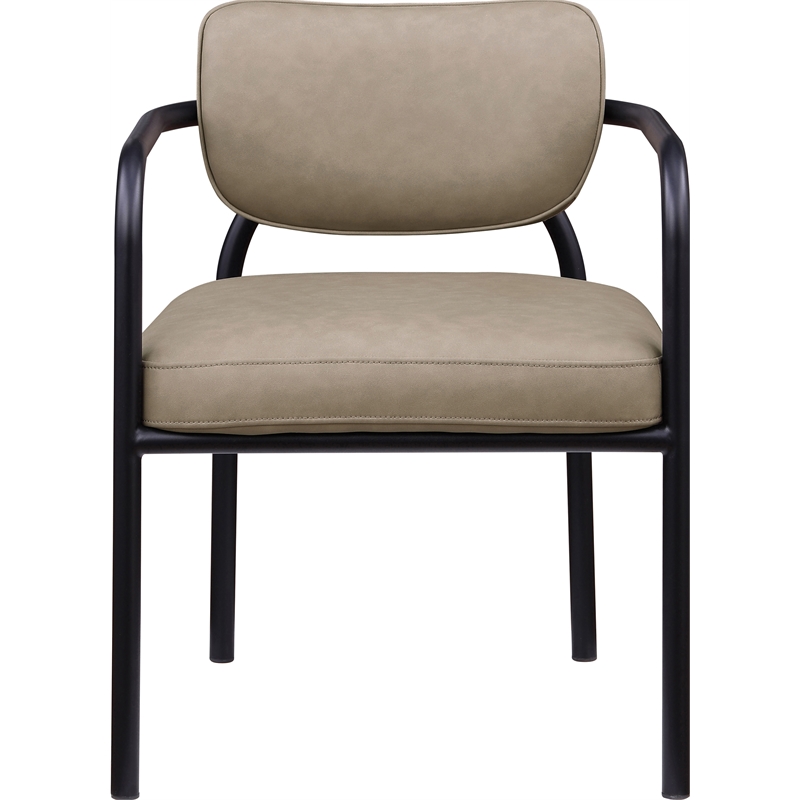 Meridian Furniture Serava Taupe Vegan Leather Dining Chair (Set of 2)