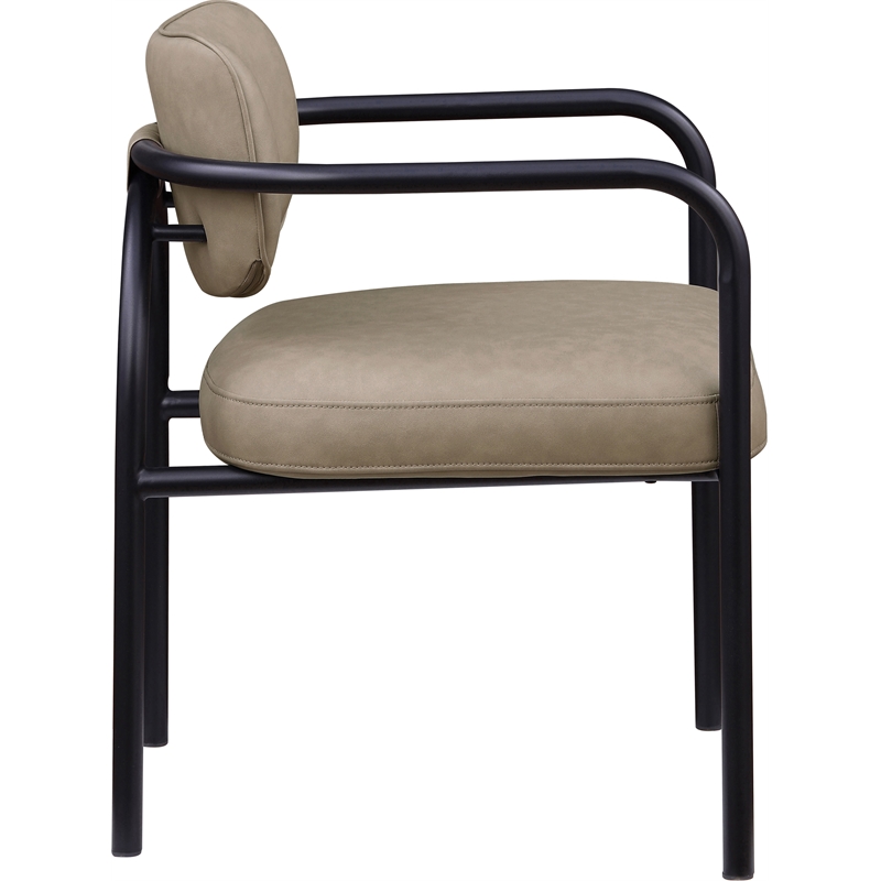 Meridian Furniture Serava Taupe Vegan Leather Dining Chair (Set of 2)