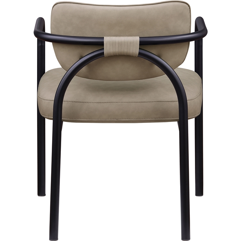 Meridian Furniture Serava Taupe Vegan Leather Dining Chair (Set of 2)