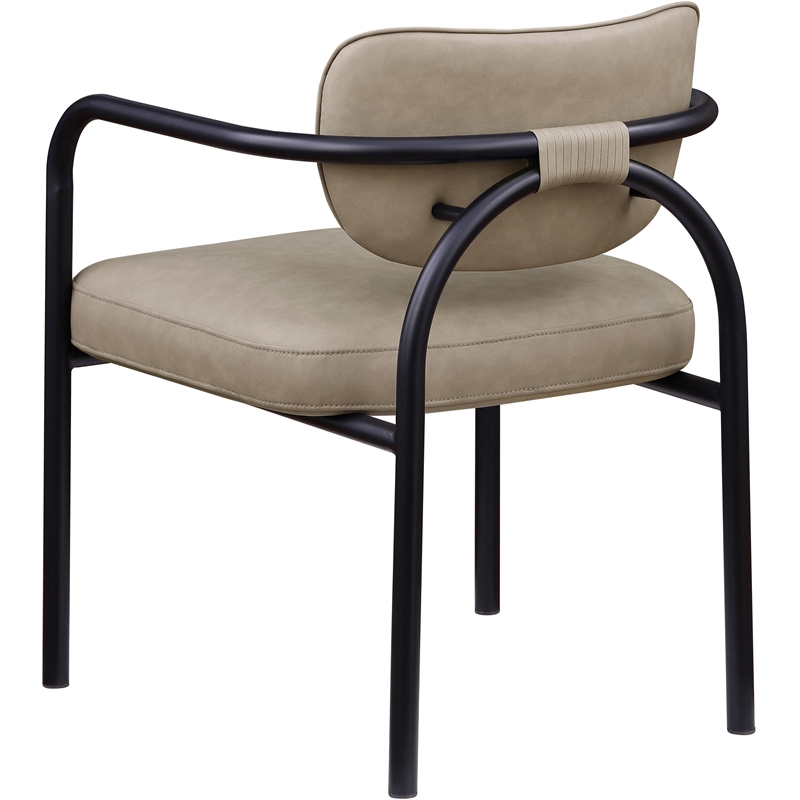 Meridian Furniture Serava Taupe Vegan Leather Dining Chair (Set of 2)