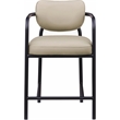 Meridian Furniture Serava Beige Vegan Leather Upholstered Counter Stool
