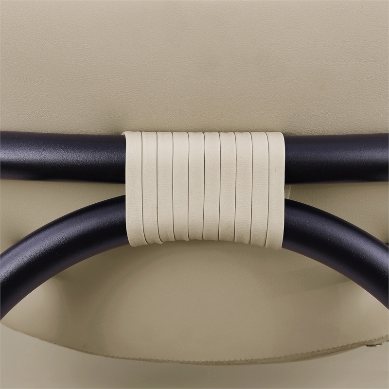 Meridian Furniture Serava Beige Vegan Leather Upholstered Counter Stool