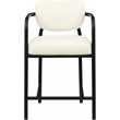 Meridian Furniture Serava Cream Vegan Leather Upholstered Counter Stool