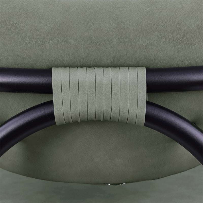 Meridian Furniture Serava Green Vegan Leather Upholstered Counter Stool