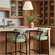 Meridian Furniture Serava Mint Vegan Leather Upholstered Counter Stool