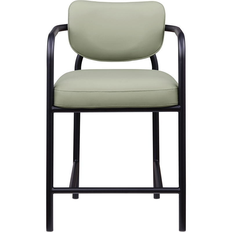 Meridian Furniture Serava Mint Vegan Leather Upholstered Counter Stool