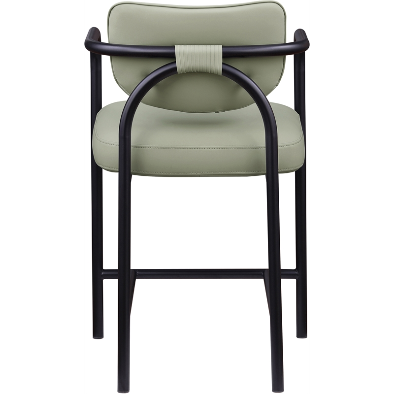 Meridian Furniture Serava Mint Vegan Leather Upholstered Counter Stool
