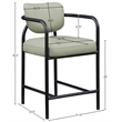 Meridian Furniture Serava Mint Vegan Leather Upholstered Counter Stool