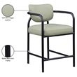 Meridian Furniture Serava Mint Vegan Leather Upholstered Counter Stool