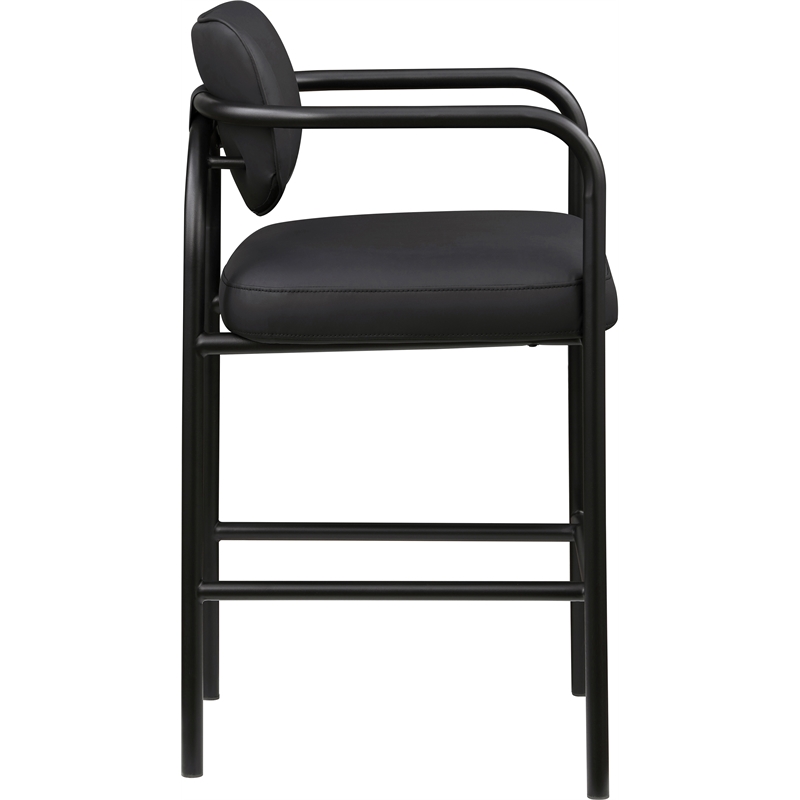 Meridian Furniture Serava Black Vegan Leather Upholstered Bar Stool