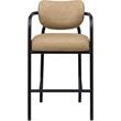 Meridian Furniture Serava Tan Vegan Leather Upholstered Bar Stool