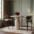 Meridian Furniture Serava Taupe Vegan Leather Upholstered Bar Stool