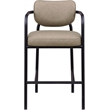 Meridian Furniture Serava Taupe Vegan Leather Upholstered Bar Stool