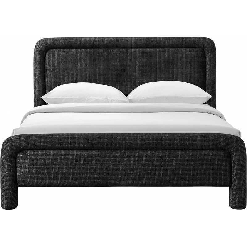 Meridian Furniture Baylor Black Fabric With Interwoven Chenille Full Bed