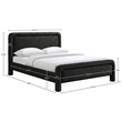 Meridian Furniture Baylor Black Fabric With Interwoven Chenille King Bed