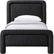 Meridian Furniture Baylor Black Fabric With Interwoven Chenille Twin Bed