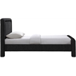 Meridian Furniture Baylor Black Fabric With Interwoven Chenille Twin Bed