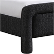Meridian Furniture Baylor Black Fabric With Interwoven Chenille Twin Bed