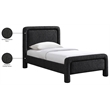 Meridian Furniture Baylor Black Fabric With Interwoven Chenille Twin Bed