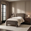Meridian Furniture Baylor Brown Fabric With Interwoven Chenille Twin Bed