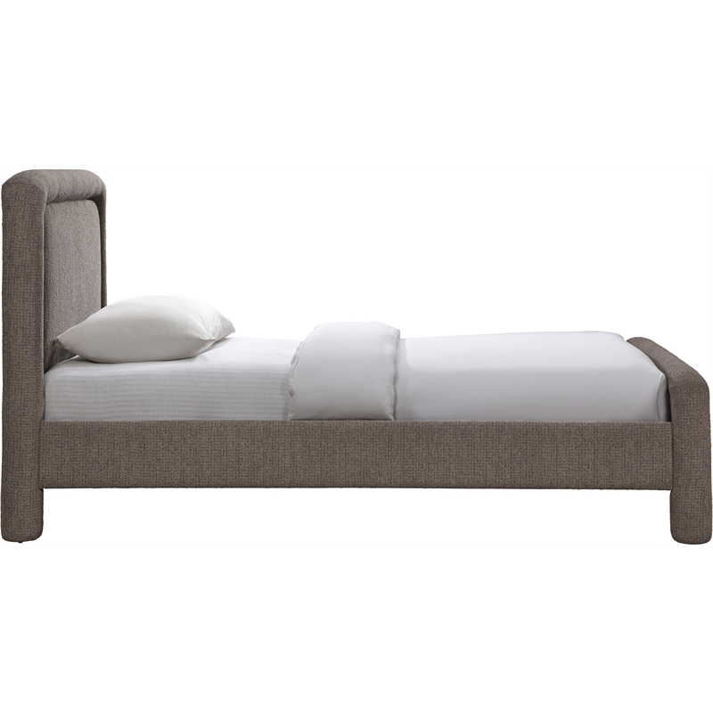 Meridian Furniture Baylor Brown Fabric With Interwoven Chenille Twin Bed