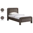 Meridian Furniture Baylor Brown Fabric With Interwoven Chenille Twin Bed