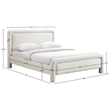 Meridian Furniture Baylor Cream Fabric With Interwoven Chenille Full Bed