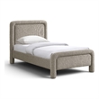 Meridian Furniture Baylor Taupe Fabric With Interwoven Chenille Twin Bed