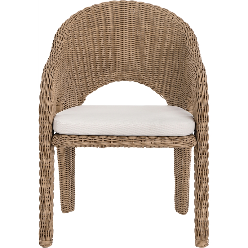 Meridian Furniture Seacrest Natural Water Resistant Fabric Patio Dining Chair