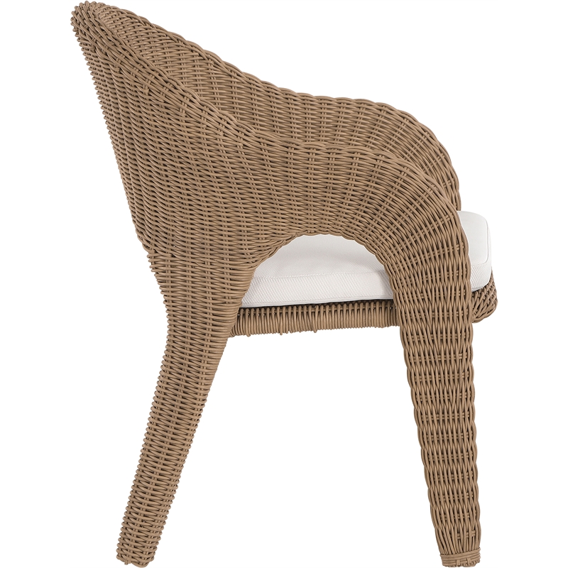 Meridian Furniture Seacrest Natural Water Resistant Fabric Patio Dining Chair