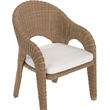 Meridian Furniture Seacrest Natural Water Resistant Fabric Patio Dining Chair