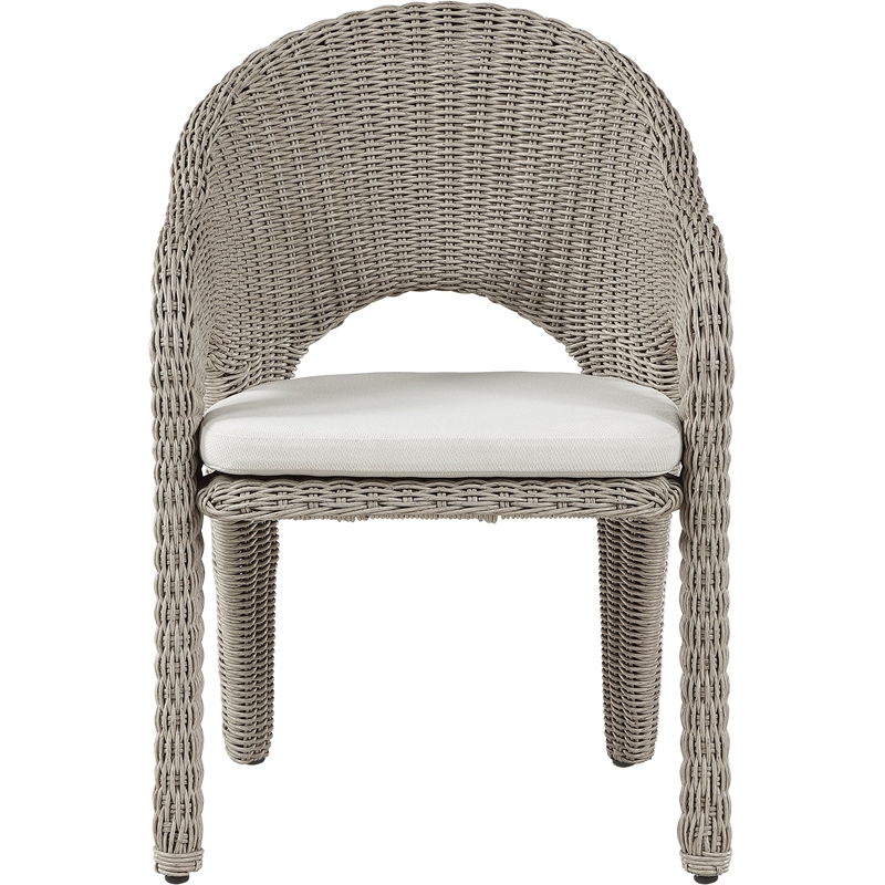 Meridian Furniture Seacrest Taupe Water Resistant Fabric Patio Dining Chair