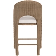 Meridian Furniture Seacrest Natural Water Resistant Fabric Patio Bar Stool