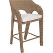 Meridian Furniture Seacrest Natural Water Resistant Fabric Patio Bar Stool