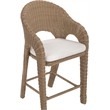 Meridian Furniture Seacrest Natural Water Resistant Fabric Patio Bar Stool