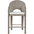 Meridian Furniture Seacrest Taupe Water Resistant Fabric Patio Bar Stool