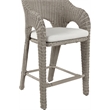 Meridian Furniture Seacrest Taupe Water Resistant Fabric Patio Bar Stool
