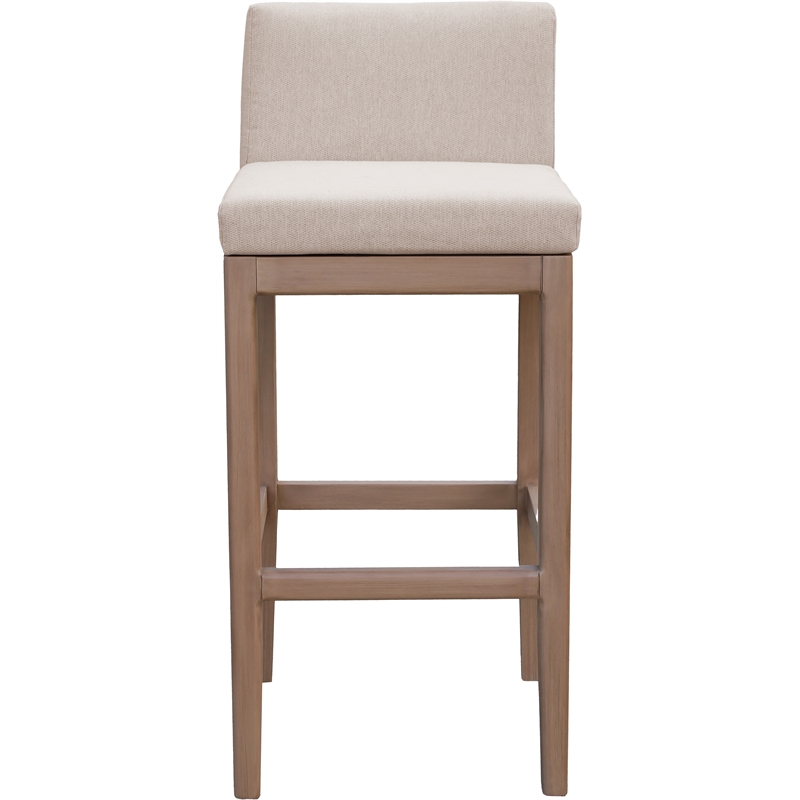 Meridian Furniture Solace Beige Olefin Performance Fabric Patio Bar Stool