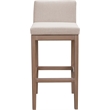 Meridian Furniture Solace Beige Olefin Performance Fabric Patio Bar Stool